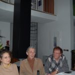 Luciano Chinese con Alan Jones e la moglie nella casa studio di Luciano Chinese