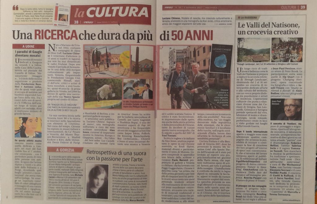 Il Friuli, settimanale udinese del 1 settembre 2017