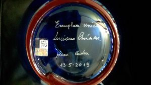 Firma di Luciano Chinese e Simone Cenedese sul fondo del vaso, pezzo unico